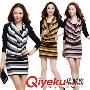 春夏款連衣裙3187# 2014春裝新款韓國(guó)七分袖A字裙的修身時(shí)尚魅力